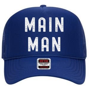 Main Man Side Chick Couples Thanksgiving Christmas Matching High Crown Mesh Back Trucker Hat