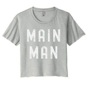 Main Man Side Chick Couples Thanksgiving Christmas Matching Women's Crop Top Tee