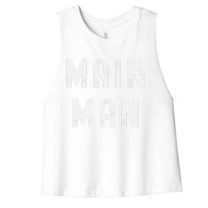 Main Man Side Chick Couples Thanksgiving Christmas Matching Women's Racerback Cropped Tank