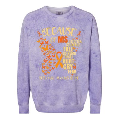 Ms Multiple Sclerosis Colorblast Crewneck Sweatshirt