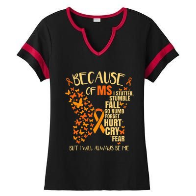 Ms Multiple Sclerosis Ladies Halftime Notch Neck Tee