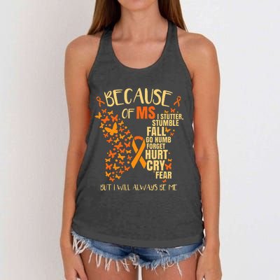 Ms Multiple Sclerosis Women's Knotted Racerback Tank