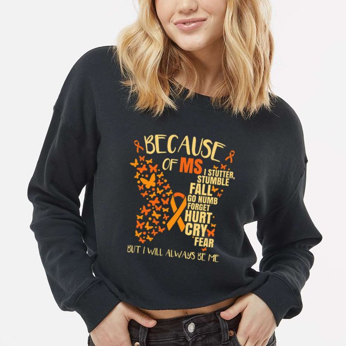 Ms Multiple Sclerosis Cropped Pullover Crew