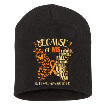 Ms Multiple Sclerosis Short Acrylic Beanie
