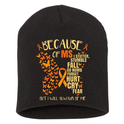 Ms Multiple Sclerosis Short Acrylic Beanie