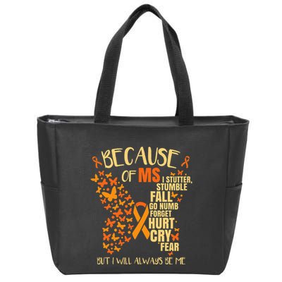 Ms Multiple Sclerosis Zip Tote Bag