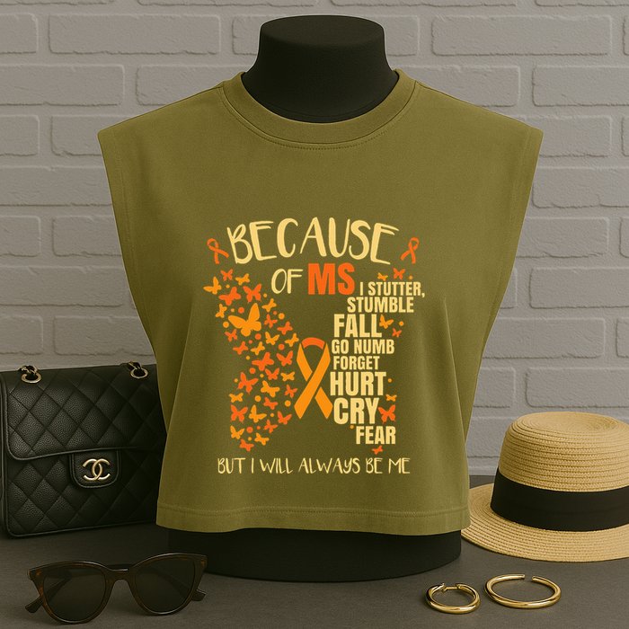 Ms Multiple Sclerosis Garment-Dyed Women's Muscle Tee