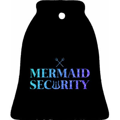 Merman Mermaid Security Ceramic Bell Ornament