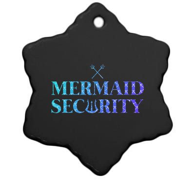 Merman Mermaid Security Ceramic Star Ornament