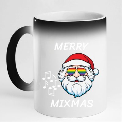 Merry Mixmas Santa Dj Christmas Holidays Xmas Music Lover Gift 11oz Black Color Changing Mug