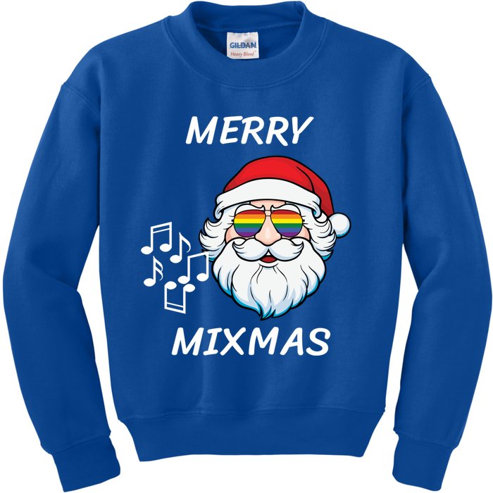 Merry Mixmas Santa Dj Christmas Holidays Xmas Music Lover Gift Kids Sweatshirt