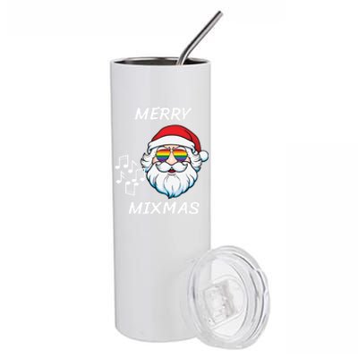 Merry Mixmas Santa Dj Christmas Holidays Xmas Music Lover Gift Stainless Steel Tumbler