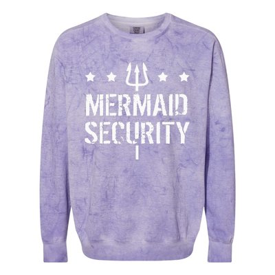 Merman Mermaid Security Funny Swimming Colorblast Crewneck Sweatshirt