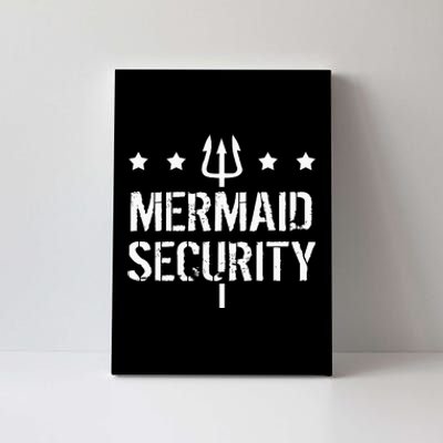 Merman Mermaid Security Funny Swimming Canvas