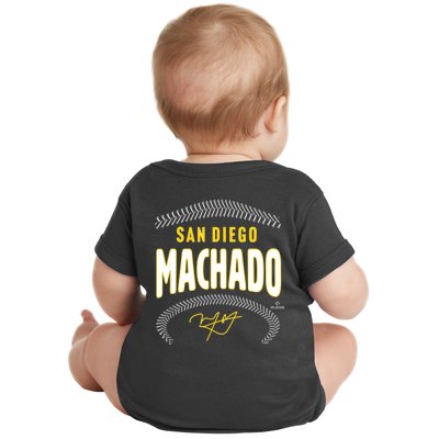 Manny Machado San Diego Name & Number (Front & Back) Baby Bodysuit