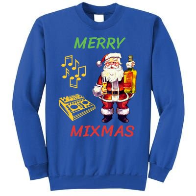 Merry Mixmas Santa Dj Christmas Holidays Xmas Music Lover Gift Tall Sweatshirt