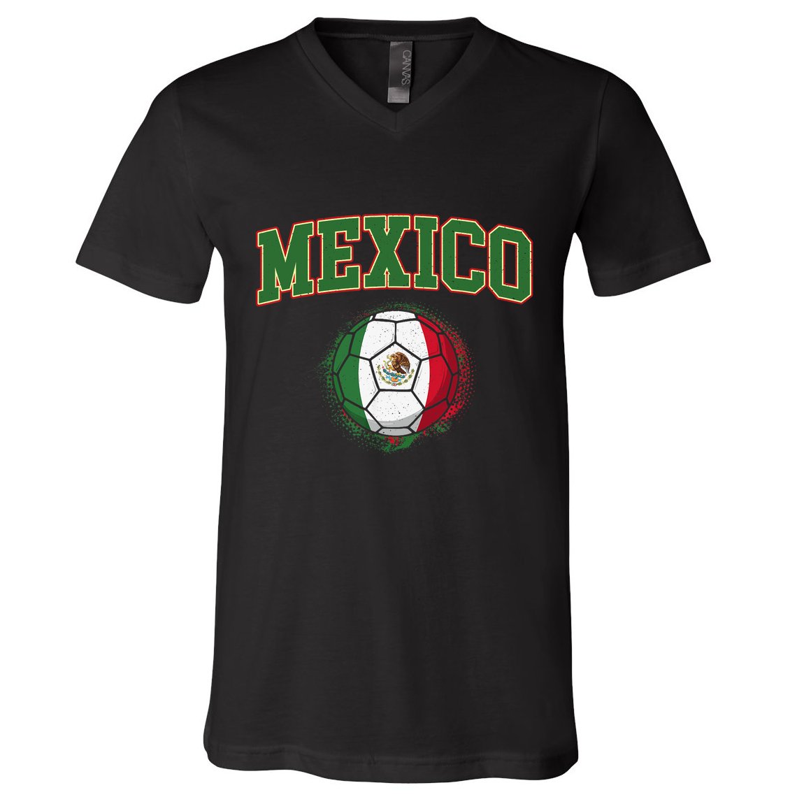 Mexico Mexican Soccer Tournament Game V-Neck T-Shirt