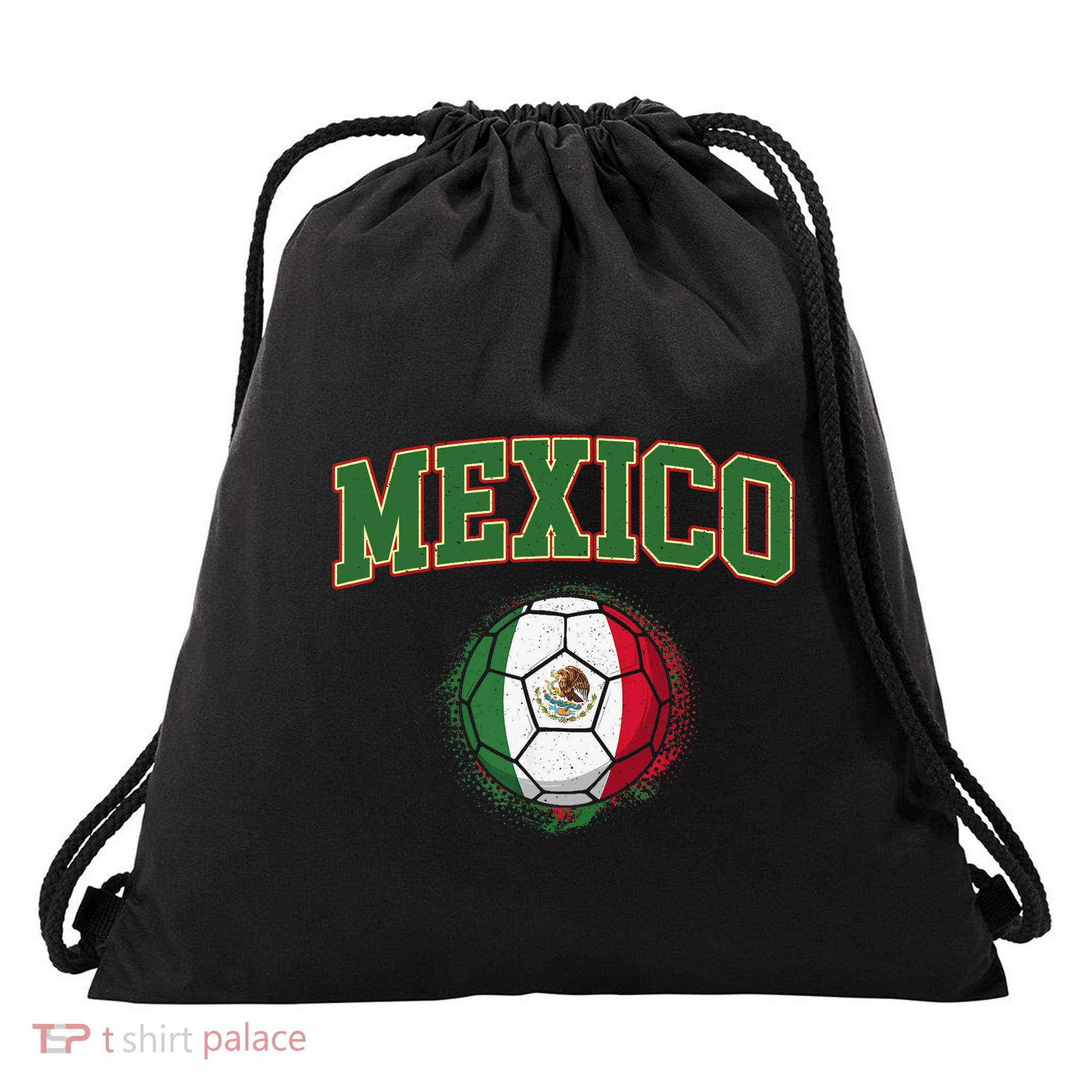 Mexico Mexican Soccer Tournament Game Drawstring Bag