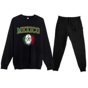 Mexico Mexican Soccer Tournament Game Premium Crewneck Sweatsuit Set