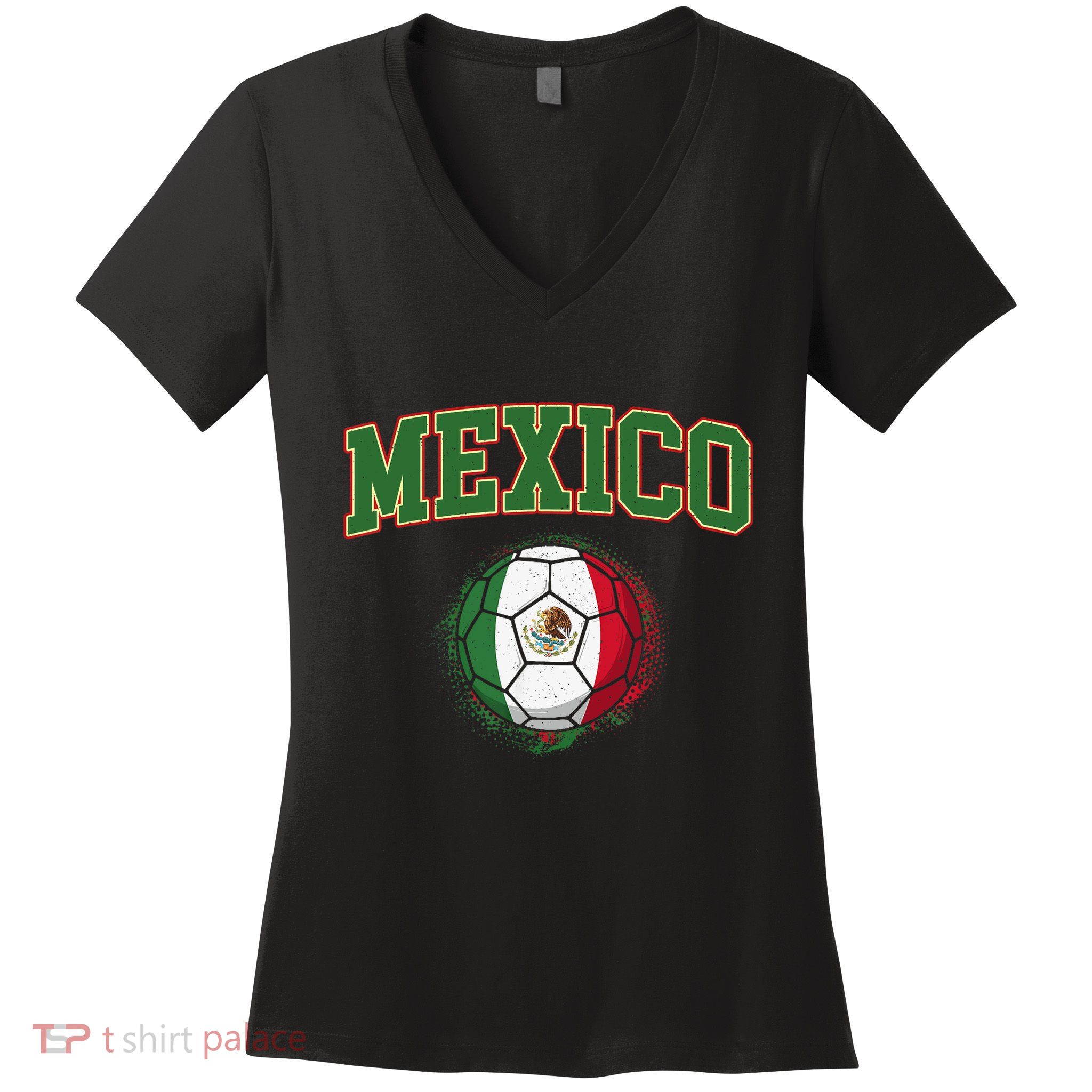 Mexico Mexican Soccer Tournament Game Women's V-Neck T-Shirt