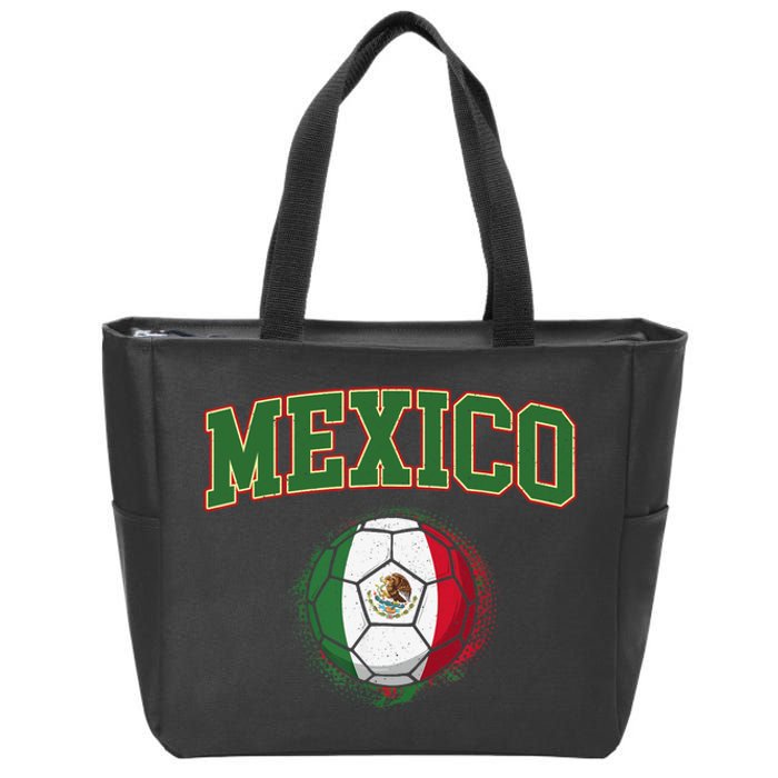 Mexico Mexican Soccer Tournament Game Zip Tote Bag