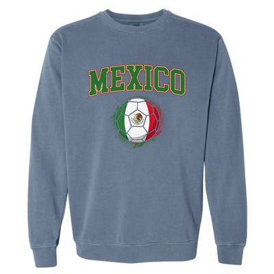 Mexico Mexican Soccer Tournament Game Garment-Dyed Sweatshirt