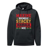 Maxine Michelle Stacey Kamala Inspired Print Performance Fleece Hoodie