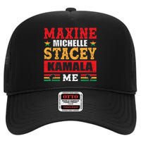 Maxine Michelle Stacey Kamala Inspired Print High Crown Mesh Back Trucker Hat