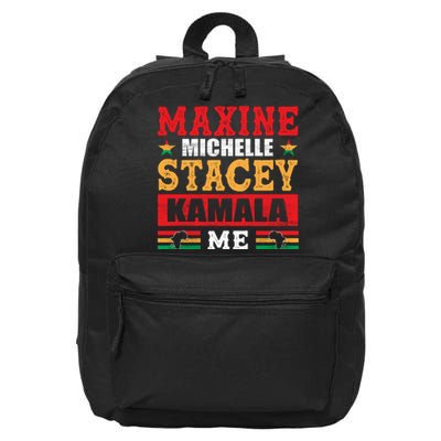 Maxine Michelle Stacey Kamala Inspired Print 16 in Basic Backpack