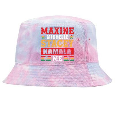 Maxine Michelle Stacey Kamala Inspired Print Tie-Dyed Bucket Hat