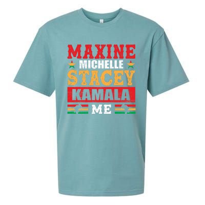 Maxine Michelle Stacey Kamala Inspired Print Sueded Cloud Jersey T-Shirt