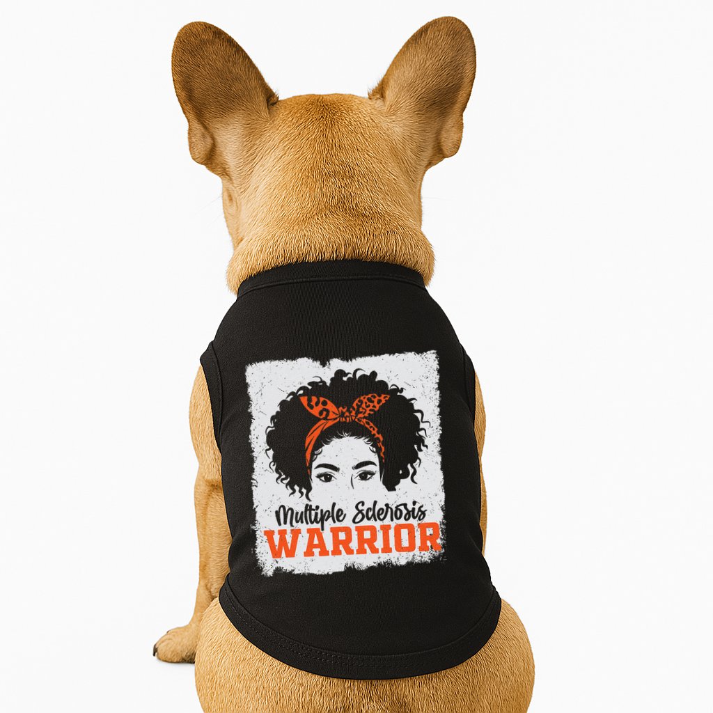 Ms Multiple Sclerosis Awareness Orange Ribbon Doggie Tank