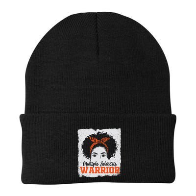 Ms Multiple Sclerosis Awareness Orange Ribbon Knit Cap Winter Beanie