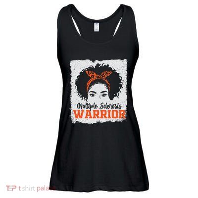 Ms Multiple Sclerosis Awareness Orange Ribbon Ladies Essential Flowy Tank
