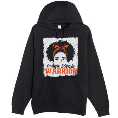 Ms Multiple Sclerosis Awareness Orange Ribbon Premium Pullover Hoodie