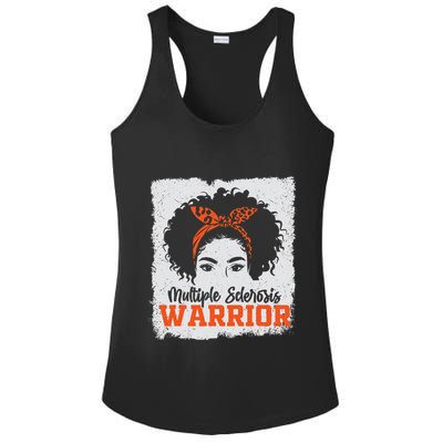Ms Multiple Sclerosis Awareness Orange Ribbon Ladies PosiCharge Competitor Racerback Tank