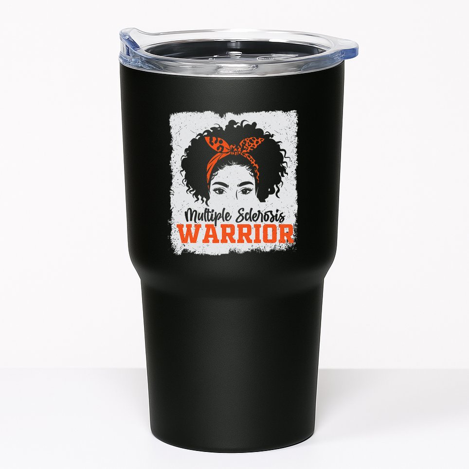 Ms Multiple Sclerosis Awareness Orange Ribbon Tumbler