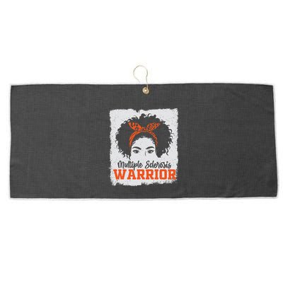 Ms Multiple Sclerosis Awareness Orange Ribbon Large Microfiber Waffle Golf Towel