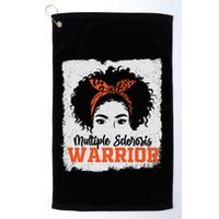 Ms Multiple Sclerosis Awareness Orange Ribbon Golf Towel
