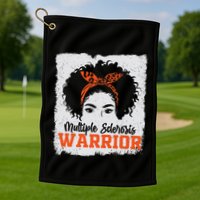 Ms Multiple Sclerosis Awareness Orange Ribbon Golf Towel