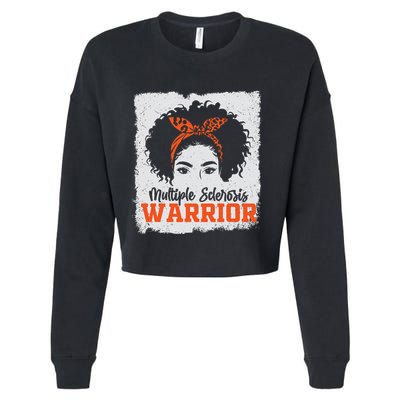 Ms Multiple Sclerosis Awareness Orange Ribbon Cropped Pullover Crew