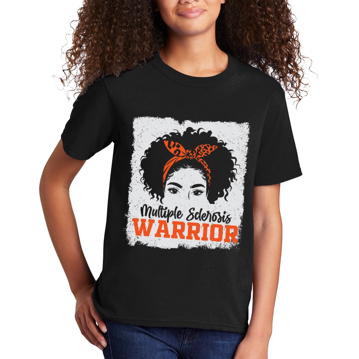 Ms Multiple Sclerosis Awareness Orange Ribbon Kids T-Shirt
