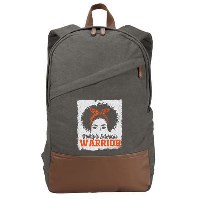 Ms Multiple Sclerosis Awareness Orange Ribbon Cotton Canvas Backpack