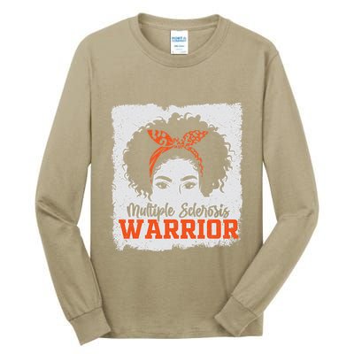 Ms Multiple Sclerosis Awareness Orange Ribbon Tall Long Sleeve T-Shirt