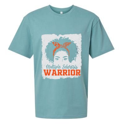 Ms Multiple Sclerosis Awareness Orange Ribbon Sueded Cloud Jersey T-Shirt