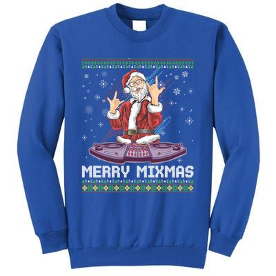 Merry Mixmas Santa Christmas Dj Turntable Music Producer Mix Cool Gift Tall Sweatshirt