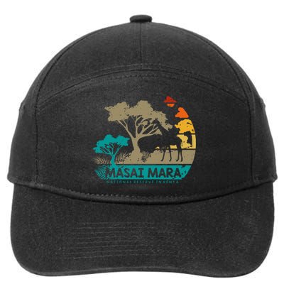 Masai Mara Safari National Reserve Kenya Serengeti Wildlife 7-Panel Snapback Hat