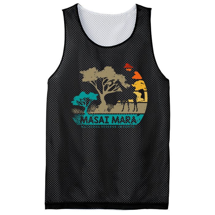 Masai Mara Safari National Reserve Kenya Serengeti Wildlife Mesh Reversible Basketball Jersey Tank