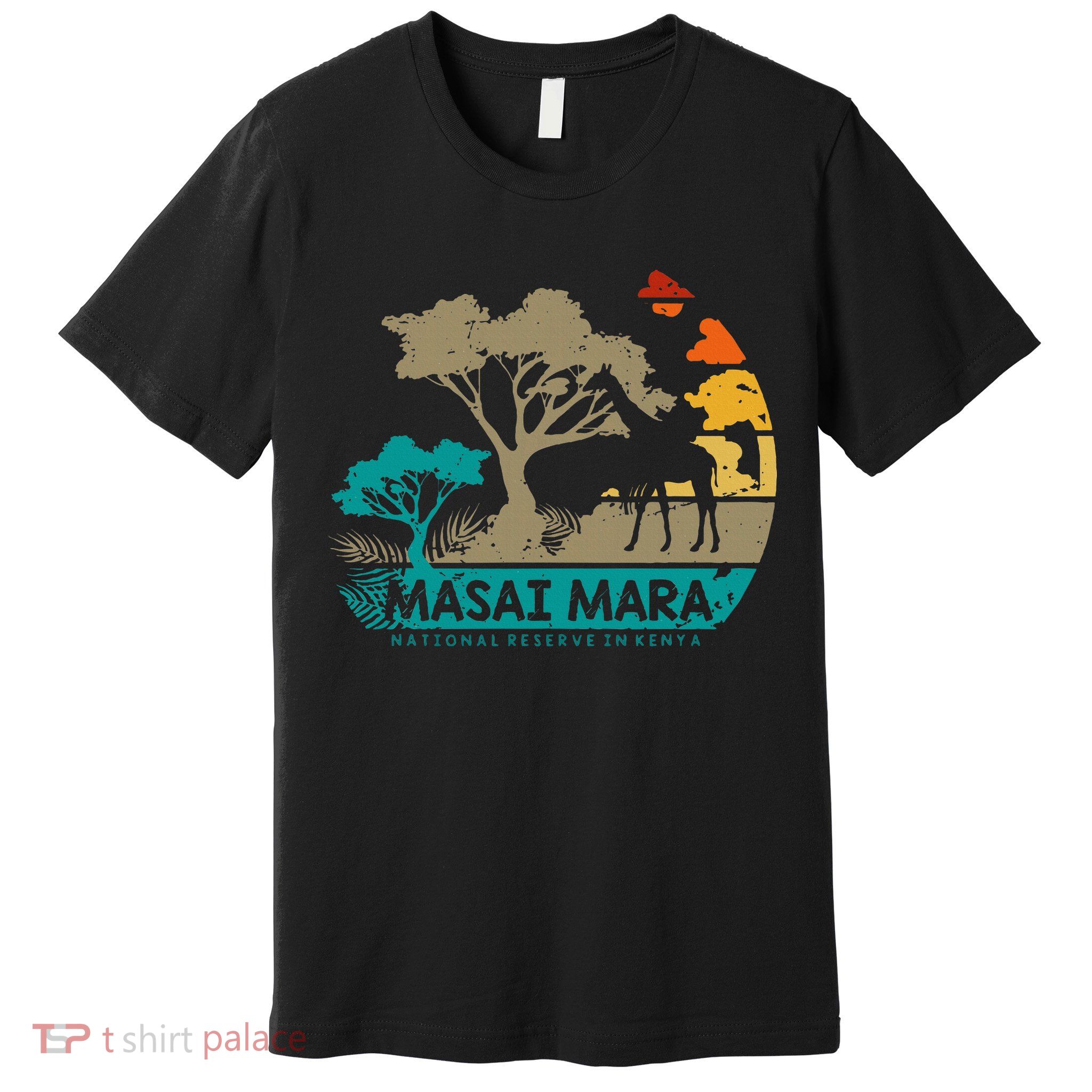 Masai Mara Safari National Reserve Kenya Serengeti Wildlife Premium T-Shirt