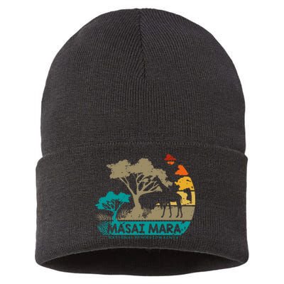 Masai Mara Safari National Reserve Kenya Serengeti Wildlife Sustainable Knit Beanie